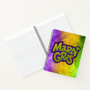 SlipperyJoe's festliches Mardi-Gras-Themen-Kronen- Notizblock