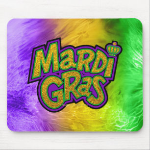 SlipperyJoe's festliches Mardi Gras-Themen-Kronenv Mousepad