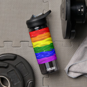 SlipperyJoe's Flüssig-Schimmer Regenbogen-Stolz Fa Trinkflasche