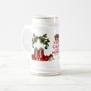 SlipperyJoe's Frohe Weihnachts-künstlerische Bezei Bierglas