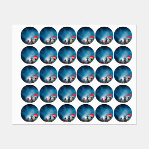 SlipperyJoe's frohes Halloween leuchtende Augen Zo Etiketten