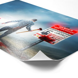 SlipperyJoe's frohes Halloween leuchtende Augen Zo Fotodruck