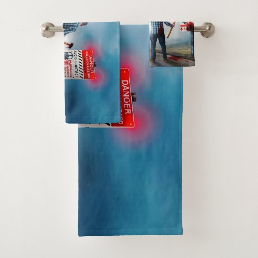 SlipperyJoe's fröhliche Halloween-Zombies Badhandtuch Set (Insitu)