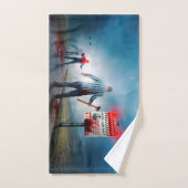 SlipperyJoe's fröhliche Halloween-Zombies Badhandtuch Set (Handtuch)