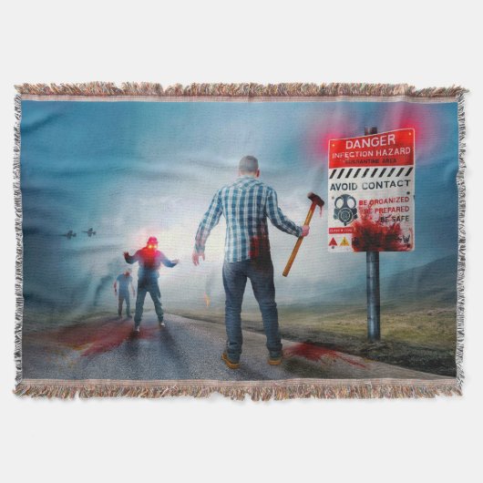 SlipperyJoe's fröhliche Halloween-Zombies Decke (Vorderseite)