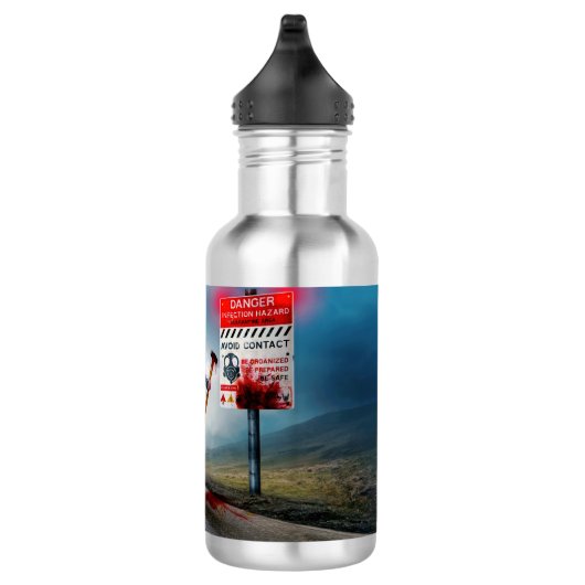 SlipperyJoe's fröhliche Halloween-Zombies Edelstahlflasche (Rechts)