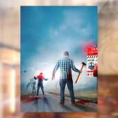 SlipperyJoe's fröhliche Halloween-Zombies Fensteraufkleber (Blatt 2)