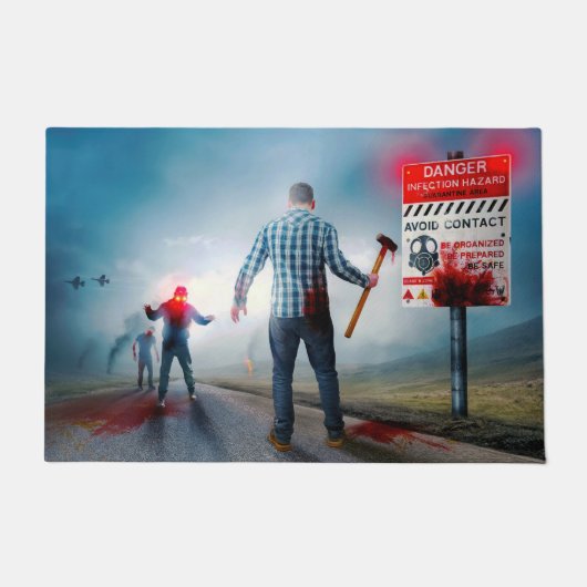 SlipperyJoe's fröhliche Halloween-Zombies Fußmatte (Vorderseite)