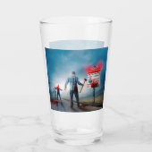 SlipperyJoe's fröhliche Halloween-Zombies Glas (Rückseite)