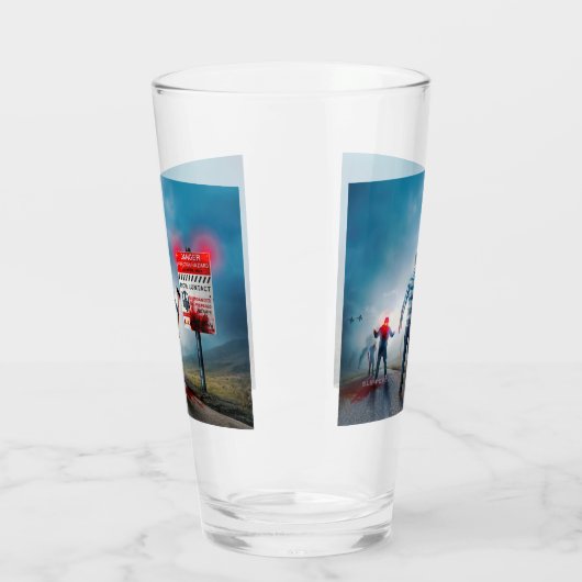 SlipperyJoe's fröhliche Halloween-Zombies Glas (Links)