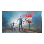 SlipperyJoe's fröhliche Halloween-Zombies Kissenbezug (Rückseite)