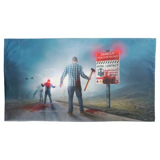 SlipperyJoe's fröhliche Halloween-Zombies Kissenbezug (Vorderseite)