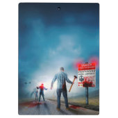 SlipperyJoe's fröhliche Halloween-Zombies Klemmbrett (Rückseite)