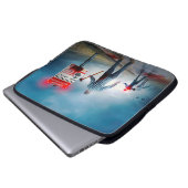 SlipperyJoe's fröhliche Halloween-Zombies Laptopschutzhülle (Vorne Knopf)