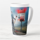 SlipperyJoe's fröhliche Halloween-Zombies Milchtasse (Rechte Ecke)