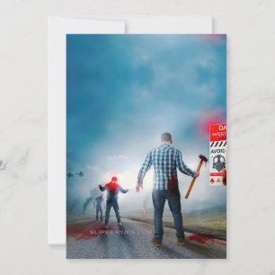 SlipperyJoe's fröhliches Halloween leuchtende Auge Feiertagskarte