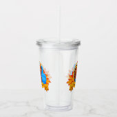 SlipperyJoe's fun cartoon-style Thanksgiving desig Acryltrinkbecher (Rechts)
