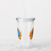 SlipperyJoe's fun cartoon-style Thanksgiving desig Acryltrinkbecher (Links)