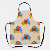 SlipperyJoe's fun cartoon-style Thanksgiving desig Schürze (Vorderseite)