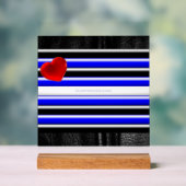 SlipperyJoe's Gay Leather Pride Fahne schwarze Kön Acrylschild (Neutral)