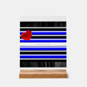 SlipperyJoe's Gay Leather Pride Fahne schwarze Kön Acrylschild (Vorderseite)