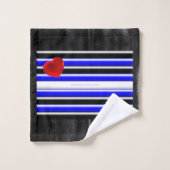 SlipperyJoe's Gay Leather Pride Fahne schwarze Kön Badhandtuch Set (Waschlappen)