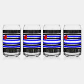 SlipperyJoe's Gay Leather Pride Fahne schwarze Kön Dosenglas (Hinten)