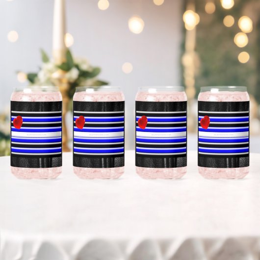 SlipperyJoe's Gay Leather Pride Fahne schwarze Kön Dosenglas (Insitu (Hochzeit))