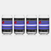 SlipperyJoe's Gay Leather Pride Fahne schwarze Kön Dosenglas (Vorderseite)