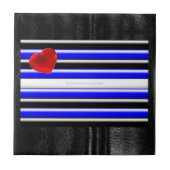 SlipperyJoe's Gay Leather Pride Fahne schwarze Kön Fliese (Vorderseite)