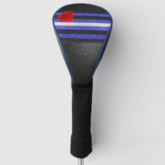 SlipperyJoe's Gay Leather Pride Fahne schwarze Kön Golf Headcover (Vorderseite)