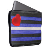 SlipperyJoe's Gay Leather Pride Fahne schwarze Kön Laptopschutzhülle (Vorne Rechts)