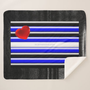 SlipperyJoe's Gay Leather Pride Fahne schwarze Kön Sherpadecke