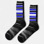 SlipperyJoe's gay leather pride flag gifts black r Socken (Linkes Detail)