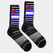 SlipperyJoe's gay leather pride flag gifts black r Socken (Rechts)