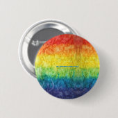 SlipperyJoe's Gay Pride Fahne Regenbogenfarben Kra Button (Vorne & Hinten)