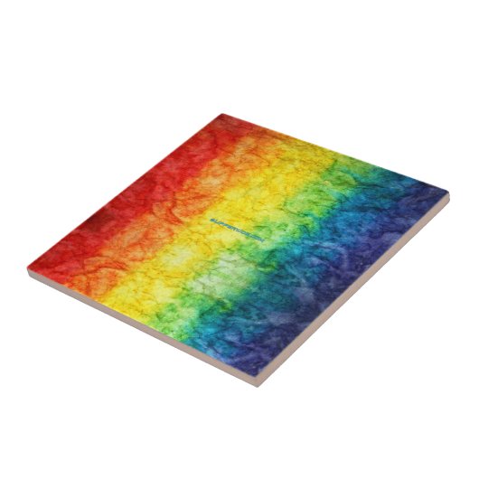 SlipperyJoe's Gay Pride Fahne Regenbogenfarben Kra Fliese (Seite)