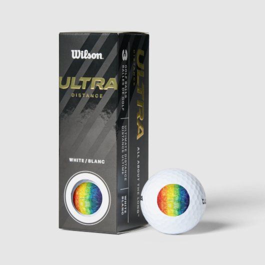 SlipperyJoe's Gay Pride Fahne Regenbogenfarben Kra Golfball (Verpackungen)