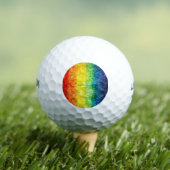 SlipperyJoe's Gay Pride Fahne Regenbogenfarben Kra Golfball (Insitu T-Shirt)