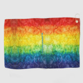 SlipperyJoe's Gay Pride Fahne Regenbogenfarben Kra Golfhandtuch (Horizontal)