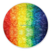 SlipperyJoe's Gay Pride Fahne Regenbogenfarben Kra Keramikknauf (Vorderseite)