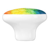 SlipperyJoe's Gay Pride Fahne Regenbogenfarben Kra Keramikknauf (Seitenansicht)