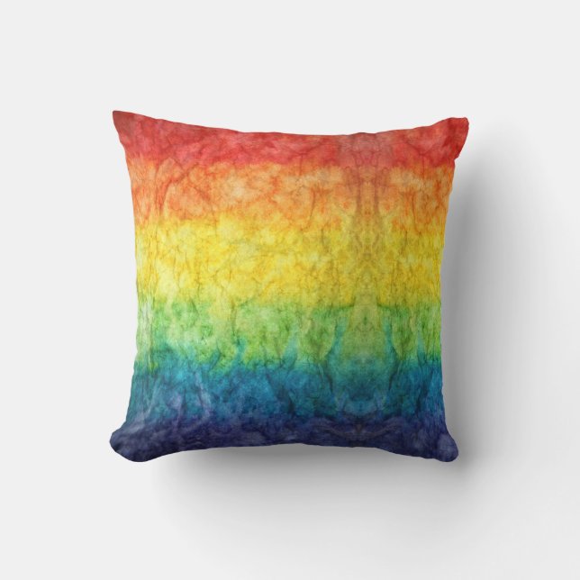 SlipperyJoe's Gay Pride Fahne Regenbogenfarben Kra Kissen (Vorderseite)
