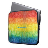SlipperyJoe's Gay Pride Fahne Regenbogenfarben Kra Laptopschutzhülle (Vorderseite Links)
