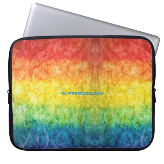 SlipperyJoe's Gay Pride Fahne Regenbogenfarben Kra Laptopschutzhülle (Vorderseite)