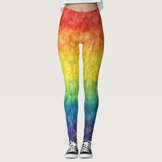 SlipperyJoe's Gay Pride Fahne Regenbogenfarben Kra Leggings (Vorderseite)