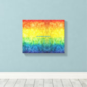 SlipperyJoe's Gay Pride Fahne Regenbogenfarben Kra Leinwanddruck (Insitu (Holzboden))