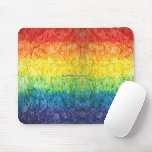 SlipperyJoe's Gay Pride Fahne Regenbogenfarben Kra Mousepad (Mit Mouse)