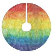 SlipperyJoe's Gay Pride Fahne Regenbogenfarben Kra Polyester Weihnachtsbaumdecke (Vorderseite)