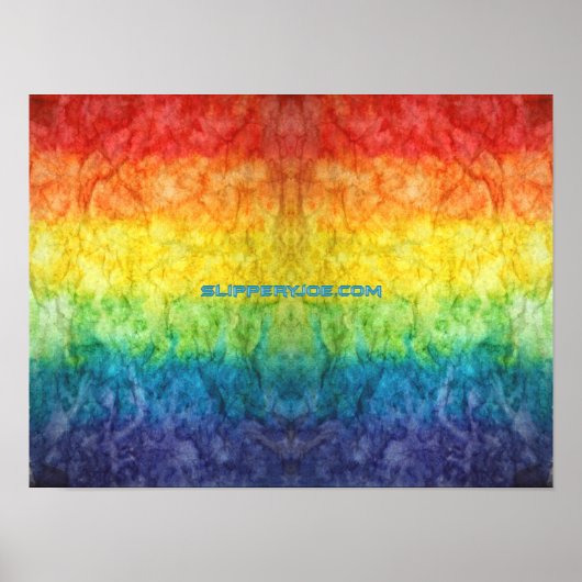SlipperyJoe's Gay Pride Fahne Regenbogenfarben Kra Poster (Vorne)